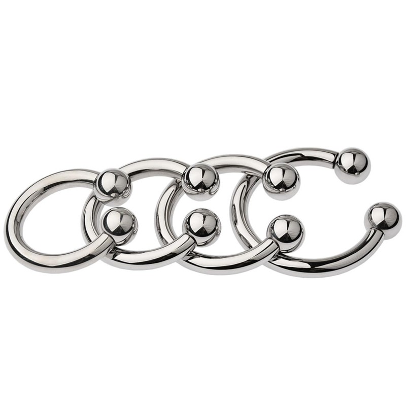 Removable Large C-Shape Opening-Ring Accessory, Men's Stainless Steel Weight Ring