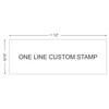Custom Self Inking Rubber Stamp - 1 Line (RED)
