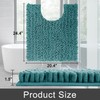 Yimobra Luxury Shaggy Toilet Bath Mat U-Shaped Contour Rugs for