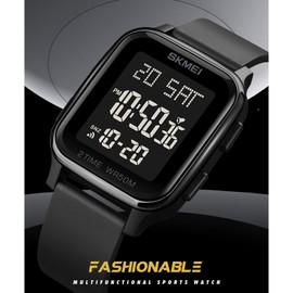 SKMEI 1858 sports watches Countdown double time watch alarm clock Chronograph table Digital watches 50 meters waterproof watch