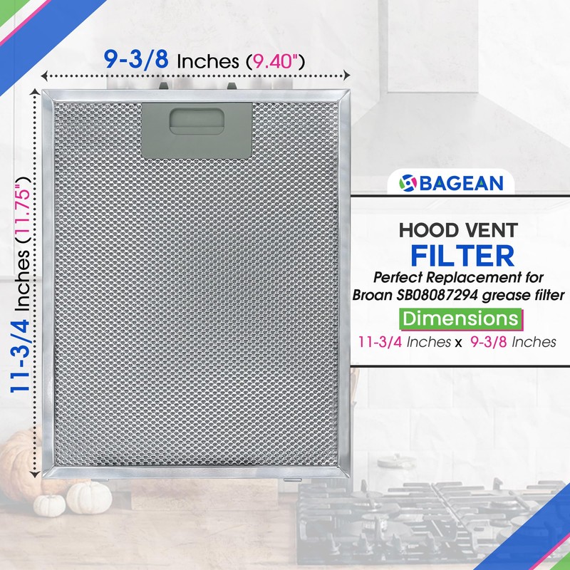Range Hood Filter Replacement for SB08087294 11.75” x 9.40” Broan
