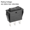 sourcing map SPDT Boat Rocker Switch Black Toggle Switch for