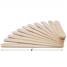 BNP Tongue Depressors 100 Count Large Wax Sticks Natural Wooden Spatulas Wax Applicator Sticks 6 x 0.7 Inches Wax Spatula Salon Supply