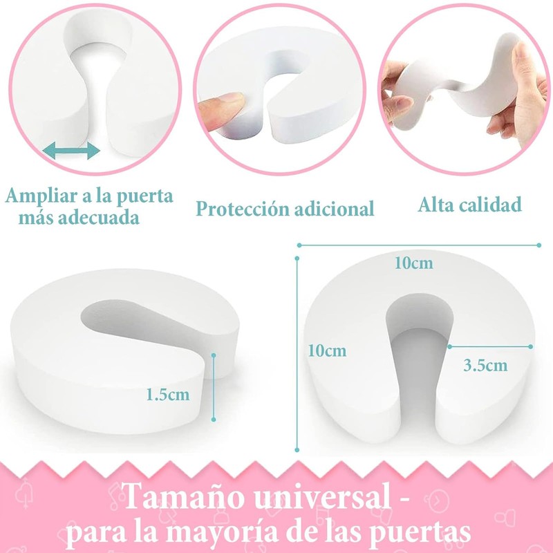 6 Piezas Topes Puertas, Tope para Puerta para Bebé Seguridad,