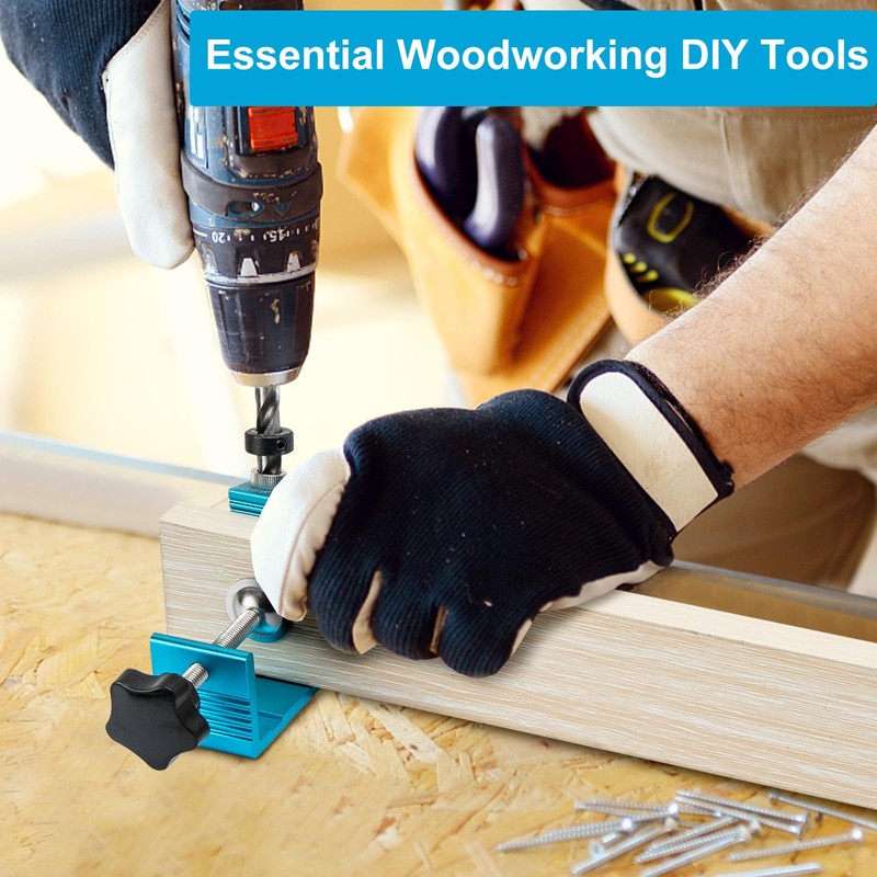 Pocket Hole Jig Kit Dowel Drill Joinery Screw Kit Carpenters