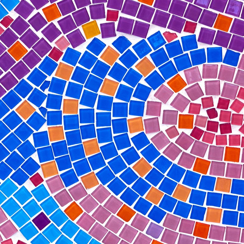 MECCANIXITY Mosaic Tiles, Micro Glass Tiny Mini Mosaic Tile DIY