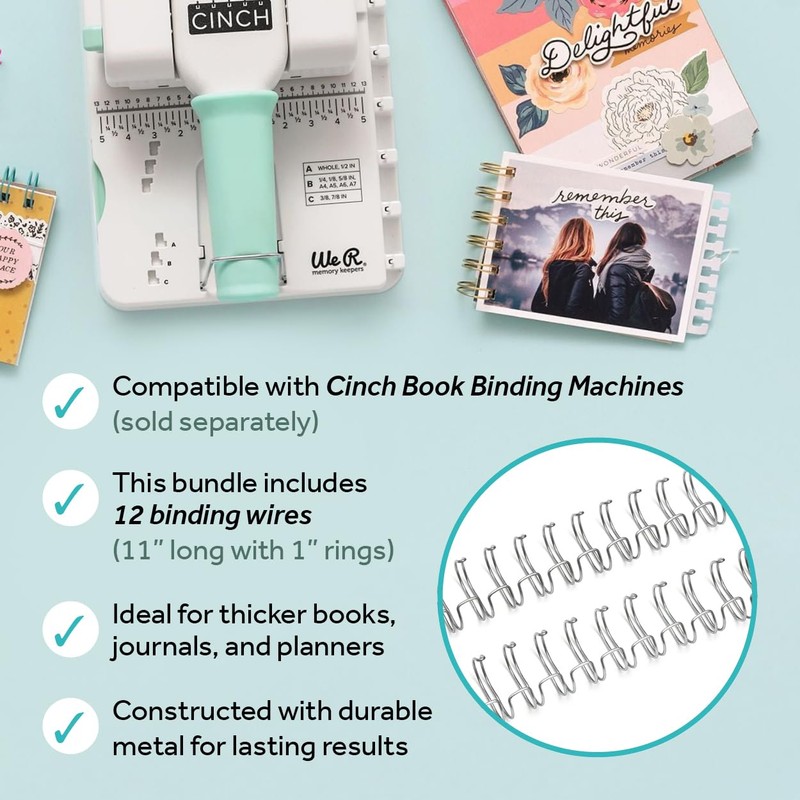 We R Makers Cinch Binding Spines 1" – Silver, 3-Pack