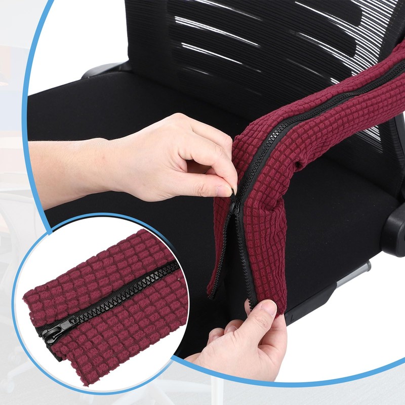 PATIKIL 45 x 11cm Office Chair Armrest Covers 2Pair Black