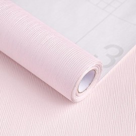 Sevalo Light Pink Peel and Stick Wallpaper Pink Contact Paper for Cabinets and Drawers Textured Embossed Self Adhesive Removable Wallpaper Bedroom Bathroom Waterproof Girls Kids Room 15.7inW 78.7L