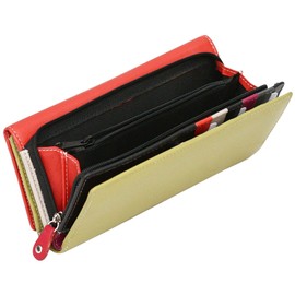 Felda Genuine Leather Ladies Purses, Clutch Wallet, Womens Wallet, Womens Purse - RFID Wallets for Women, Coin Purse Women with 23 Card Slots, Orange Purse