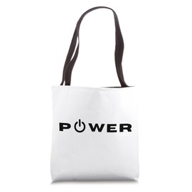 Creative Typography Minimalist Design "Power" Tote Bag