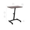 Seville Classics WEB162 Mobile Laptop Computer Desk Cart Height-Adjustable from