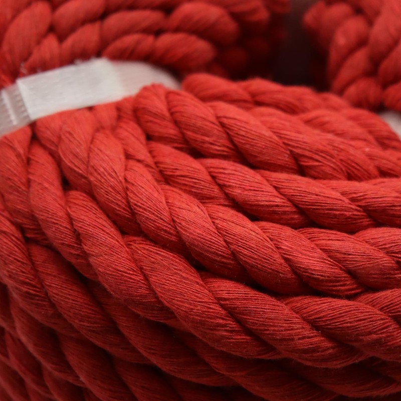 Red Cotton Rope 1/2 Inch x 100 Feet Natural Thick