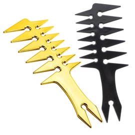 Mikinona 2pcs Retro Men Hairbrush Oil Hairdressing Comb Double Sided Wide Teasing Hair Comb