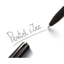 Pentel iZee BX460 Ballpoint Pen with Metal Clip Wide Tip 1mm Black/Red/Blue/Green (Pack of 4) BX460/4 BASIC