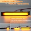 ZDEERAOTO LED Rear Side Mirror Light DRL Amber Sequential Turn