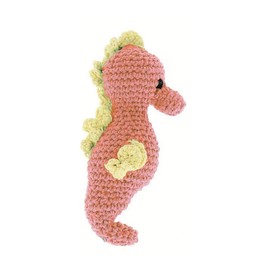 DIY Crochet Set Seahorse Bubbles Eco Barbante Apricot