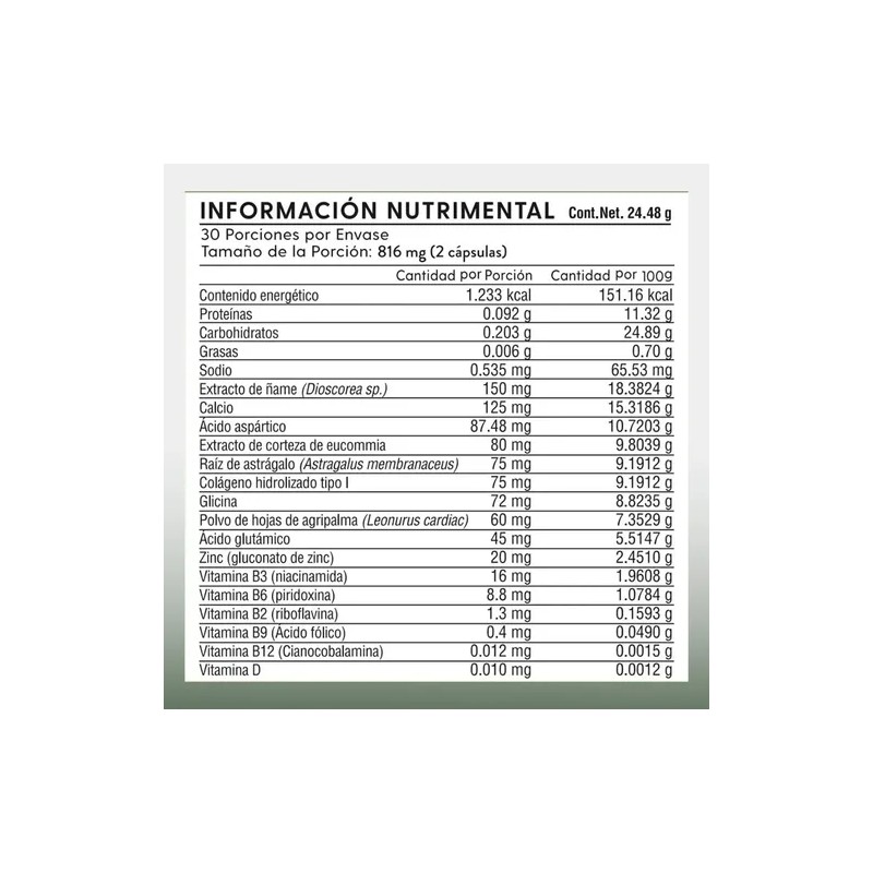 Multivitamínico Natural para Niños Sin Azúcares | Ñame, Eucommia, Raíz