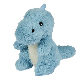Warmies Blue Baby Dino Plush Toy, Wheat Bag Microwavable Weighted Teddy, Fully Heatable Heat Pad with French Levender Scent, Teddy Bear for Anxiety and Relaxation, Junior Size