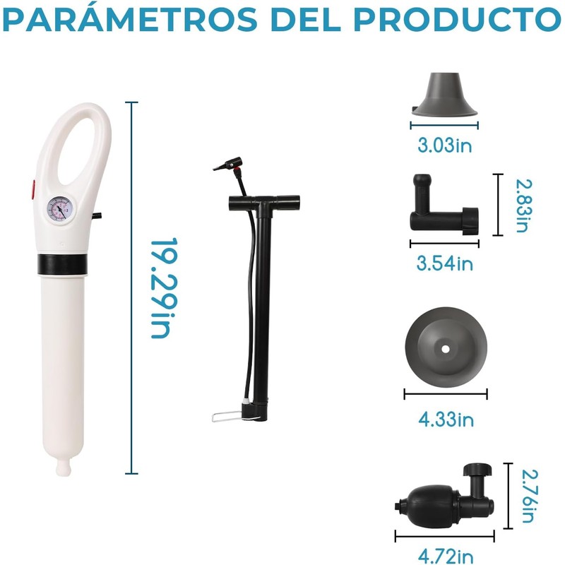 ASVEL Desatascos de Inodoro Kit 6 In 1,Destapador de Inodoros