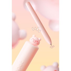 Jisomin Creative cute Ballpoint Pens Quick Dry Black Ink Fine Point Smooth Writing for Journaling Note Taking, Cute Office School Supplies Gifts for Women Men, Pack of 4pcs(Pink pig)