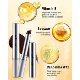 Tinted Lip Balm-1Pcs Hydrating Black Brown Sugar Color Lip Tint Moisturizer, Natural Glossier Honey Lip Care Balm for Dry Lip, Moisturizing Sheer Lip Gloss Lip Treatment, Thanksgiving Makeup for Women