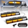 Emergency Dash Strobe Lights 2x16.8 Inch Amber Safety Flashing Warning