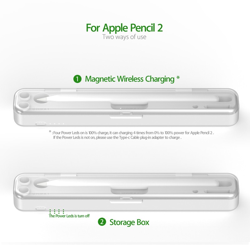 For IOS Pencil Charging Case 570mAh Large Capacity for IOS