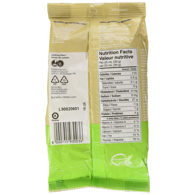 FELICETTI Organic Emmer Wheat Pasta for Baby Stelline, 340g