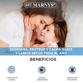 Lip Balm - BioAtopic Nose and Lips - Regenerates, Protects and Soothes Dry Nose and Lips, Vegan, Pleasant Strawberry Smell - 15ml