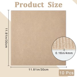 CREATCABIN 10Pcs Carpet Tiles Peel and Stick 12" x 12" Square Carpet Floor Tile Non-Slip Soft Padded Carpet Tiles Self Adhesion Floor Mat for DIY Flooring Home Pets Living Room Bedroom Wheat