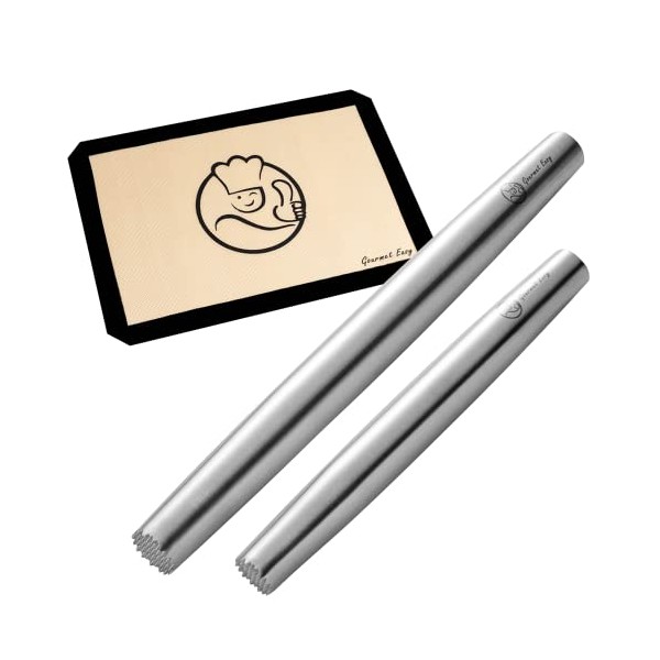 Stainless Steel Rolling Pin for Baking - Pizza, Pasta, Cookie