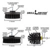 Heavy Duty Nylon Drill Powered Cleaning Brush Kit Used for