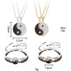 Yin Yang Juego De Pulseras Con Collar, Pulseras Ajustable
