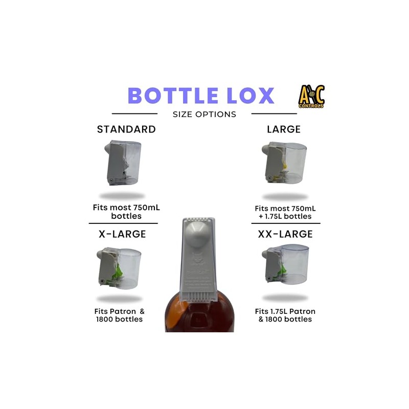 Bottle Lox Multi-Pack – Liquor Bottle Locks with Handheld Magnet