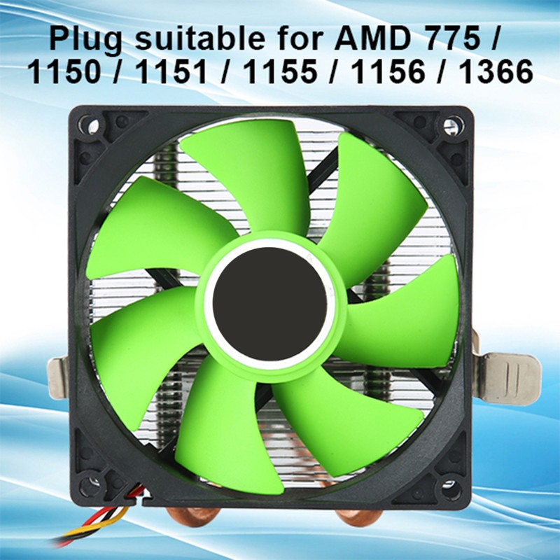 CPU Fan Desktop Computer Accessory Down Blow 2 Brass Pipe