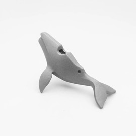 MOODTOWN Handcrafted Stainless Steel Whale Whistle Keychain