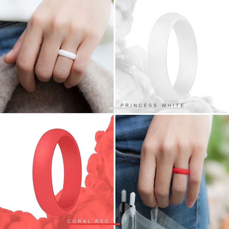 ThunderFit - Alianza de silicona, anillo de goma de 5.5