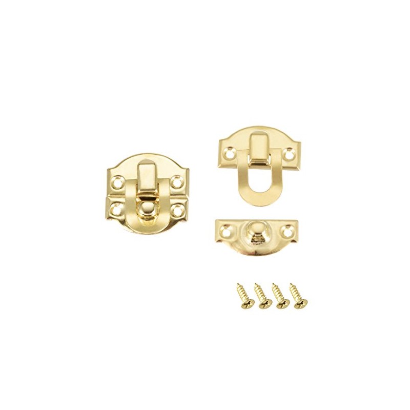 sourcing map 2pcs Suitcase Clasp, Small Size Jewellery Wooden Box