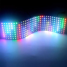 Unbranded DC5V WS2812B 5050 RGB Flexible LED Panel Matrix Display Screen Addressable Light - 32*8 256 pixel
