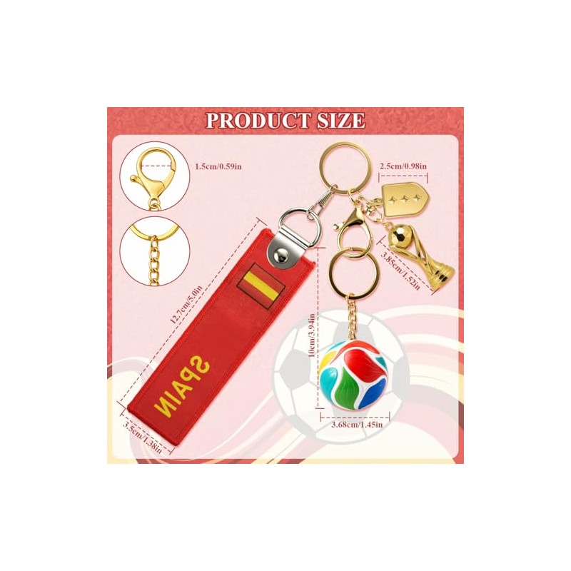 Soccer Keychain Set - 4PCS World Cup Inspired Accessories