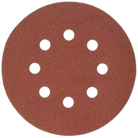PORTER-CABLE 735801205 5-Inch 120 Grit Eight-Hole Hook & Loop Sanding Discs (5-Pack)