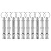10PCS Adjustable Dog Whistle Trainer Sound Waves Stainless Steel Pet