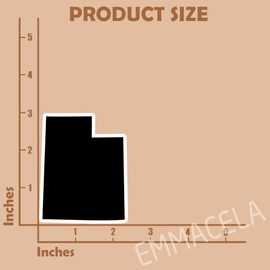 (3PCS) Utah State Map Stickers, US State Stickers - Waterproof Vinyl Decals for Tumblers, Water Bottles, Laptops, Books, Scrapbooks, Great for Utah Lovers 3 x 2.4 Inch