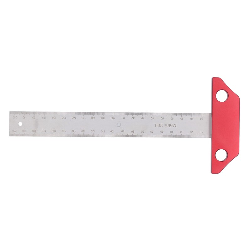 T Square Ruler 8in Drawing Metal Woodworking Layout Measuring Scriber