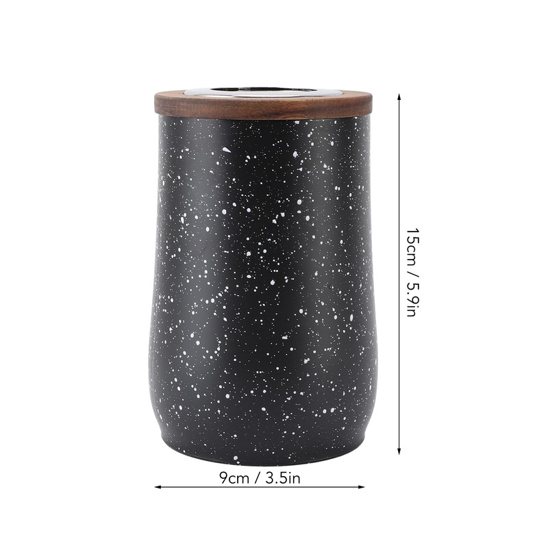 Coffee Bean Canister Airtight Stainless Steel Visible 800ml with Spoon