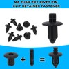BOXOB 120pcs Plastic Fender Liner Clips Body Rivets, 4 Styles