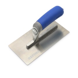 REFINA FINATEX Flex Midget Plastering Trowel for Tight Spaces - 8 x 3" (200 x 80mm) Plasterers w/ 0.4mm Stainless Steel Blade & Ergonomic Handle - Applying, Smoothing & Finishing Trowel