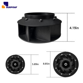 70359801P Blower Fan (2Pcs) Fits For Huebsch Speed Queen and Ipso Dryer Replaces 70123301, 70123301P, 70248601, 70248601P, 70359801, TU20281, TU21120, TU218171