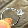 Genuine Rainbow Moonstone 925 Solid Sterling Silver Engagement Ring Size